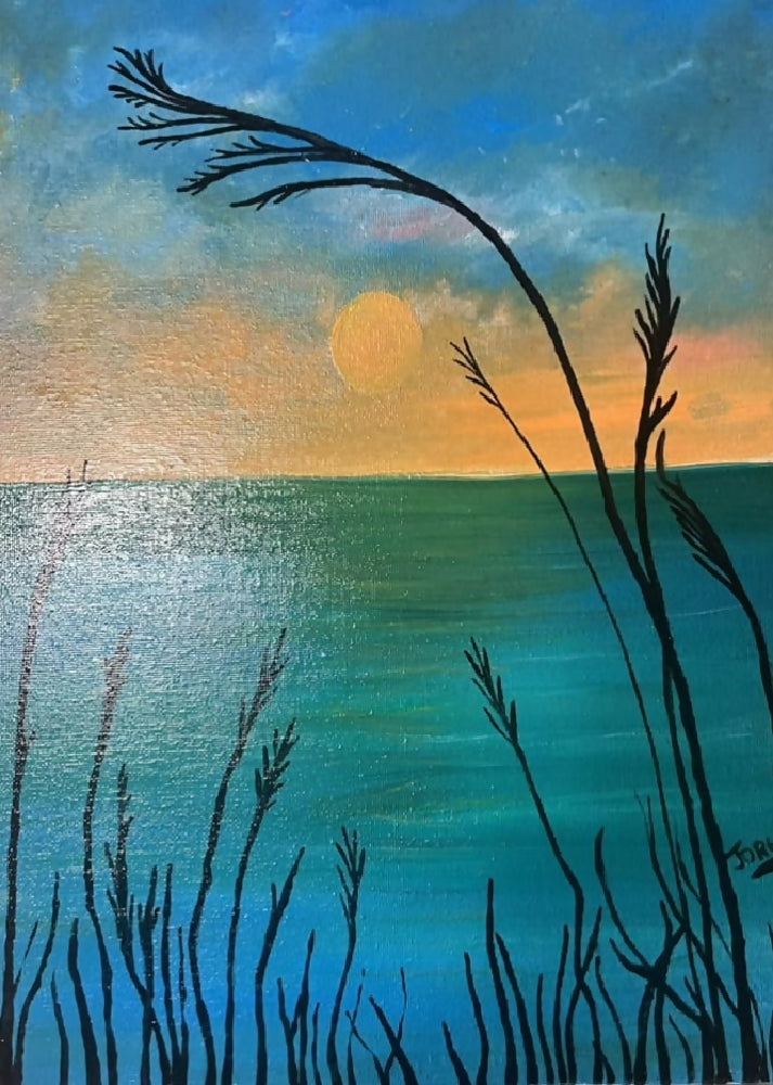 Acrylic painting on stretched canvas , Titles Coastal Dreams