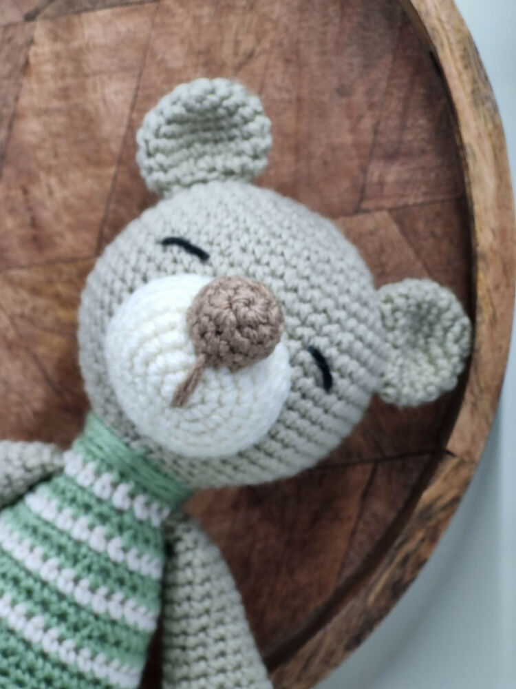 Teddy bear crochet toy