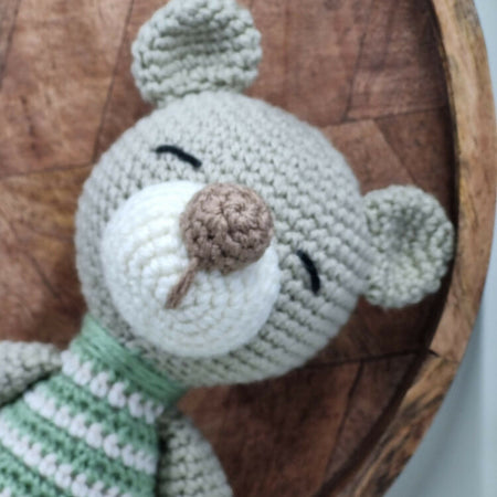 Teddy bear crochet toy