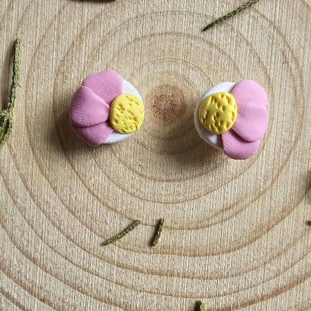 Petal Stud Earrings Handmade