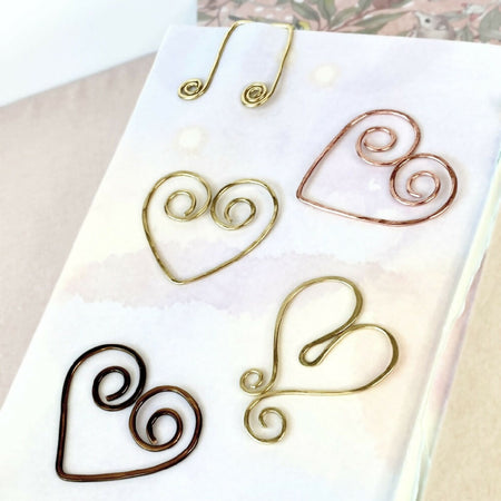 Handmade hearts wire bookmarks