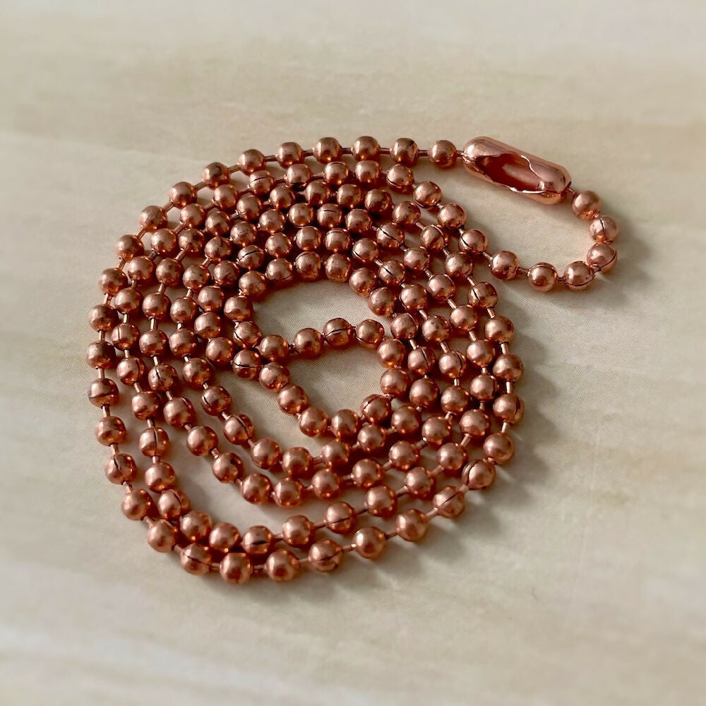 Australian-artist-handmade-jewellery-50cm-chain-upgrade-bright-copper-ball-chain