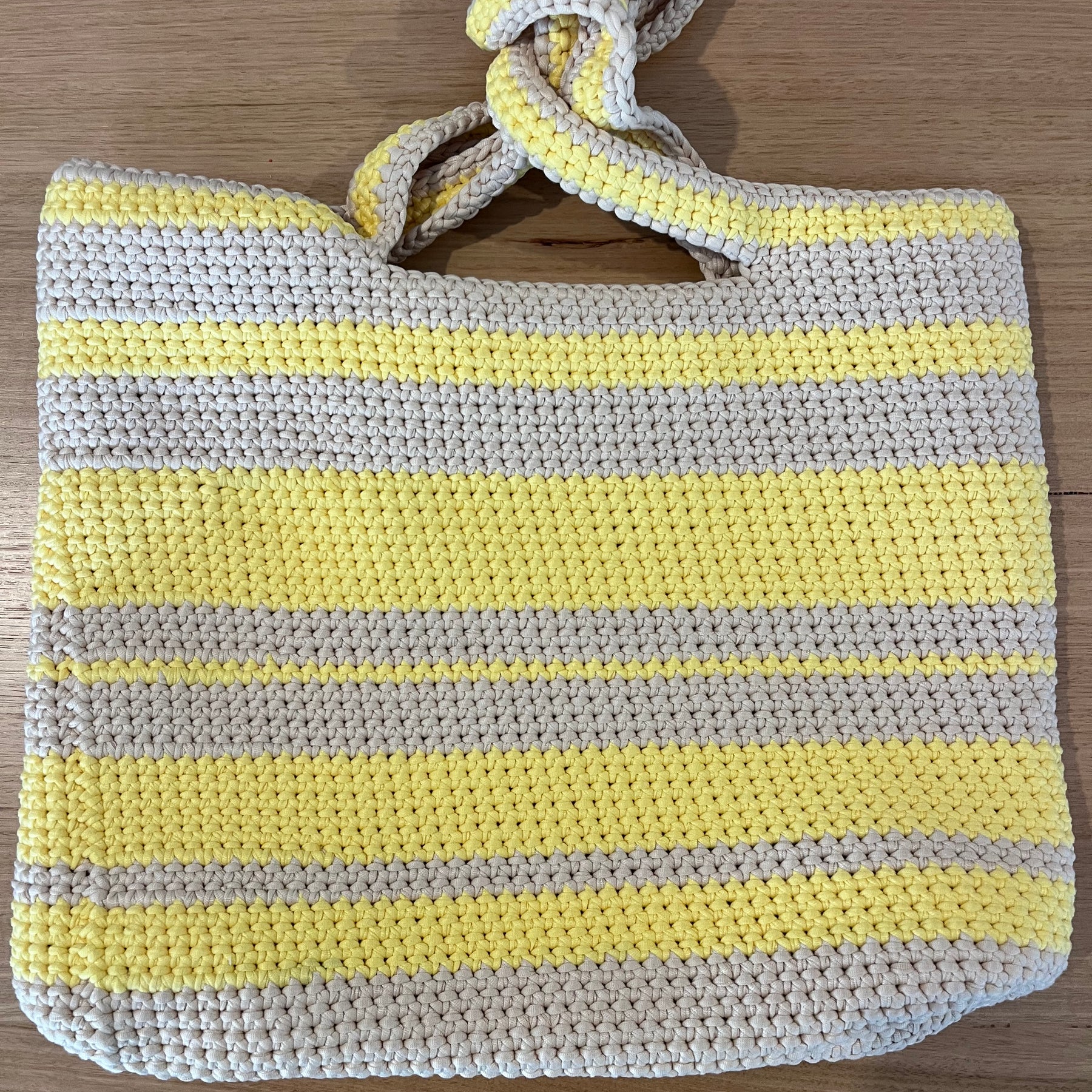 The Everyday Crochet Tote Bag - Lemon Sorbet