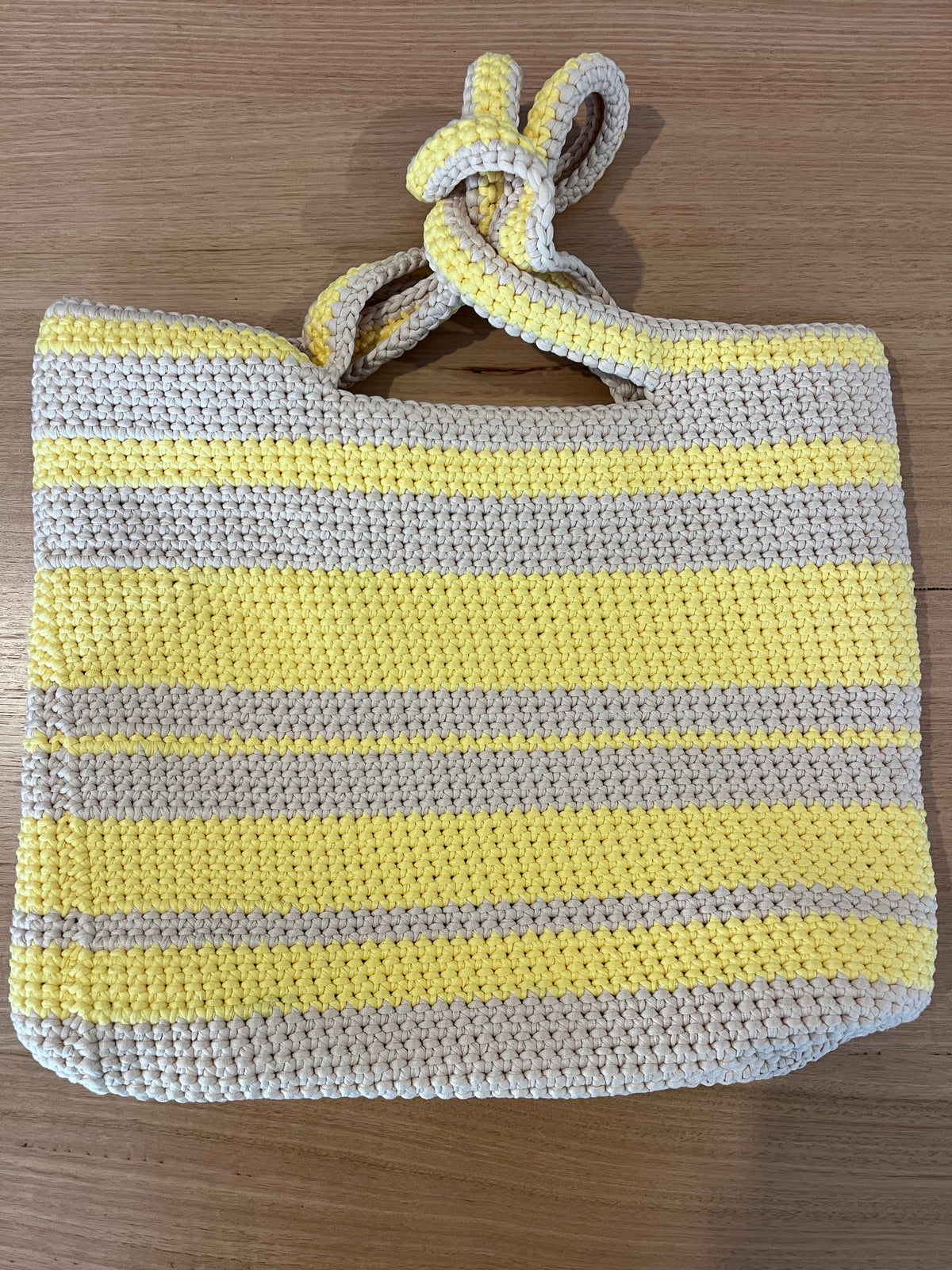 The Everyday Crochet Tote Bag - Lemon Sorbet