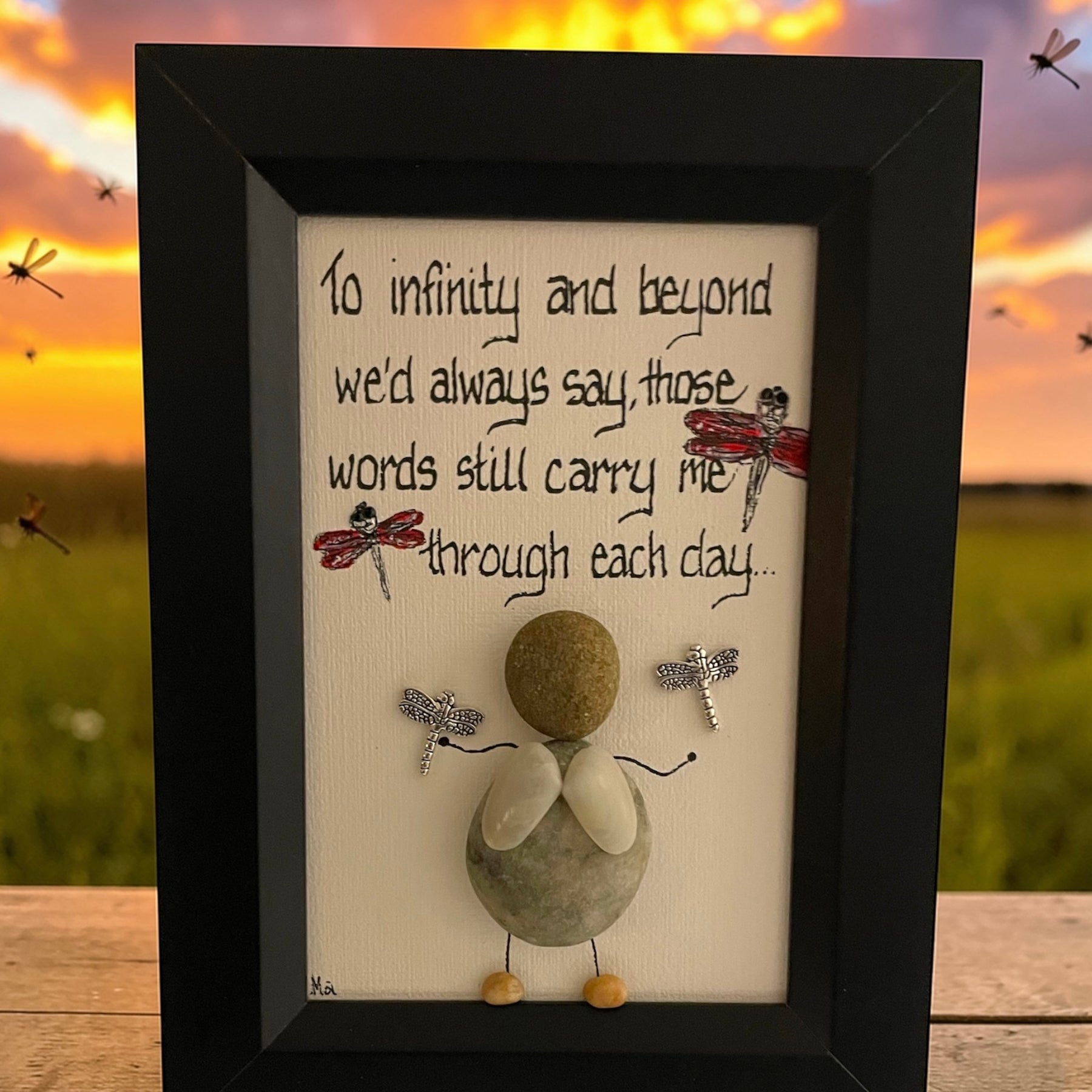 Forever Remembered, Lovingly Captured in Pebbles”
