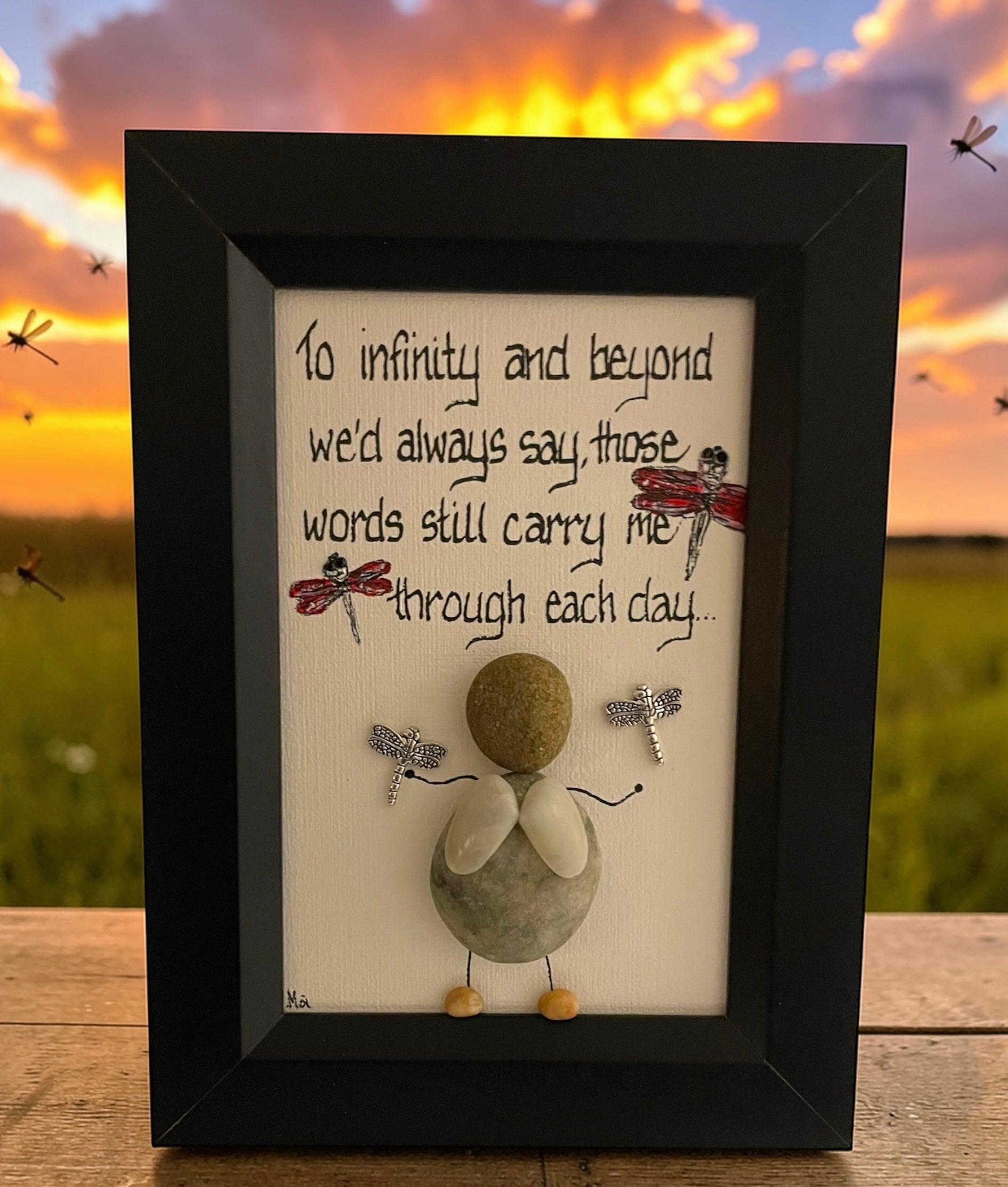 Forever Remembered, Lovingly Captured in Pebbles”