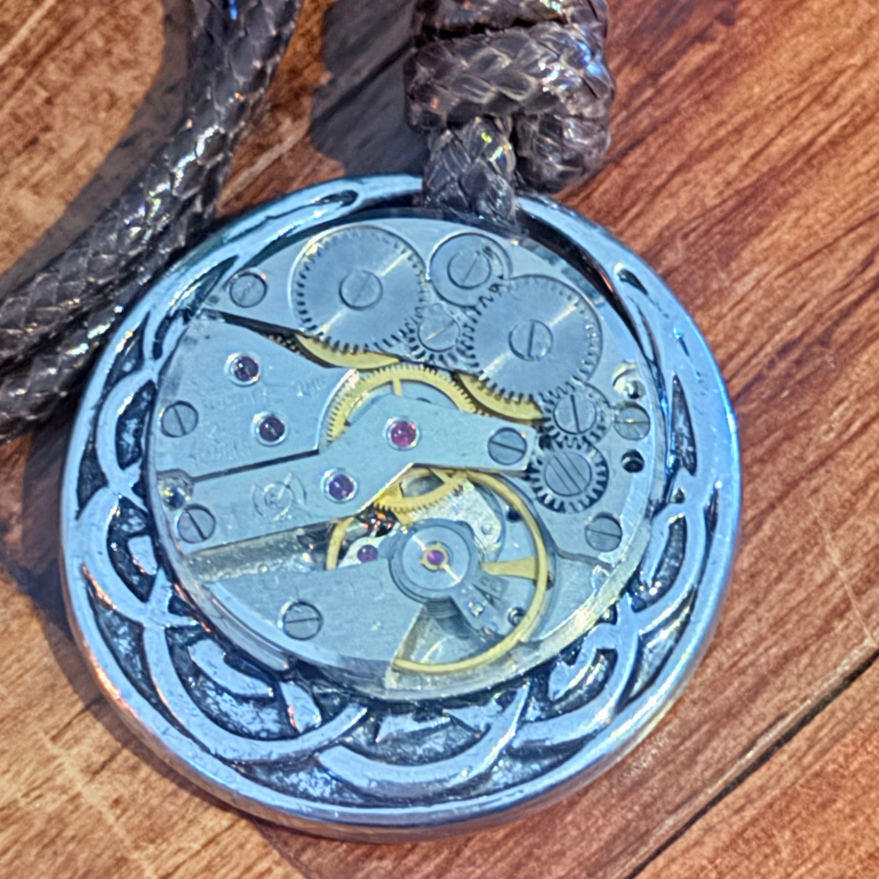 Steampunk watch movement necklace