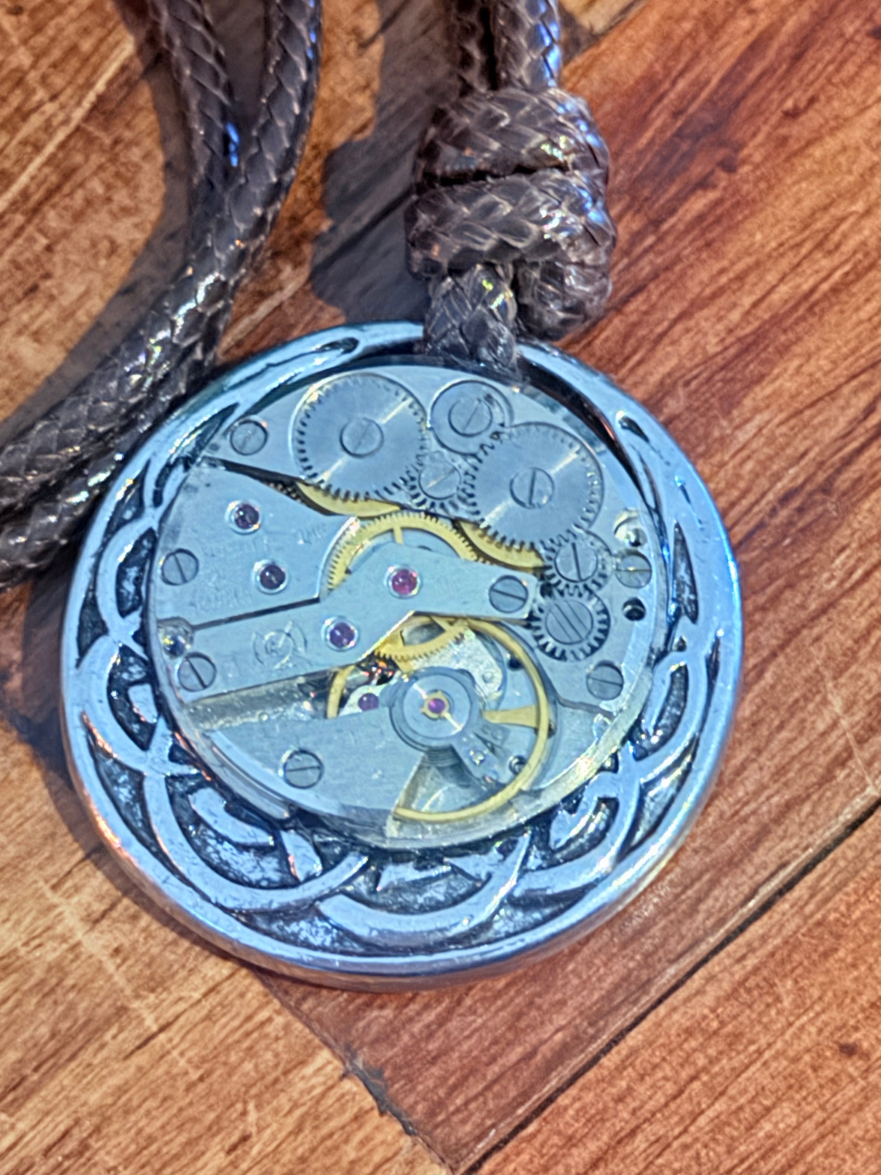 Steampunk watch movement necklace
