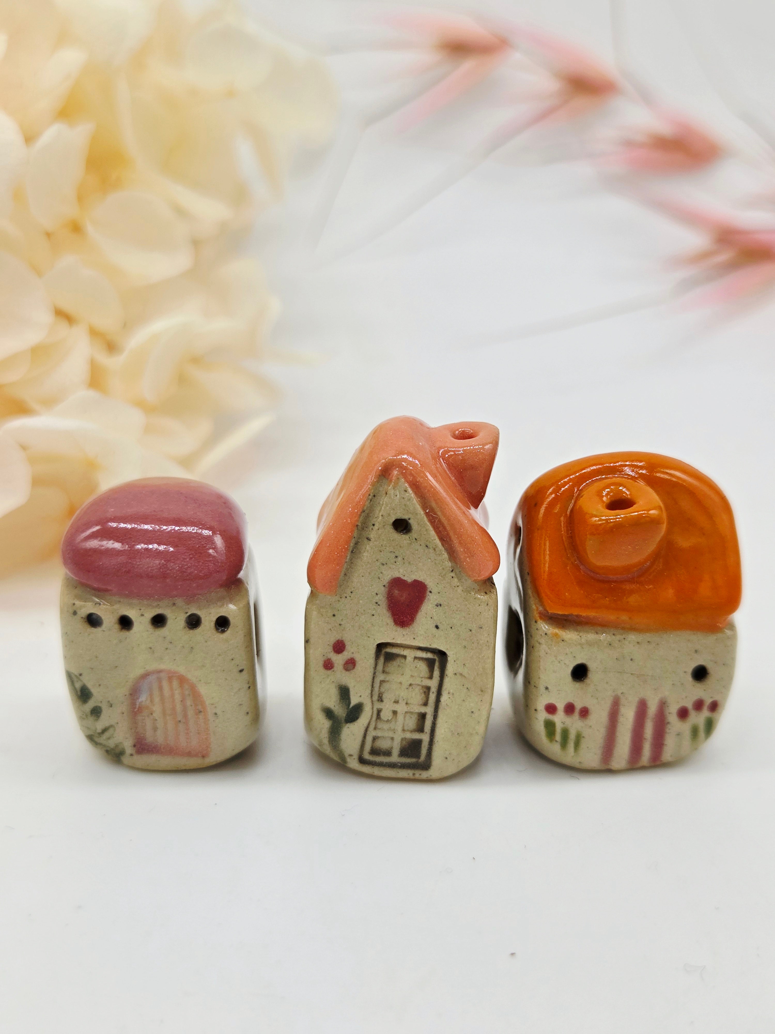Tiny Ceramic Village -  Tangerine Grove