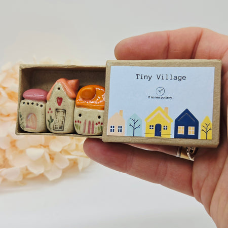 Tiny Ceramic Village -  Tangerine Grove
