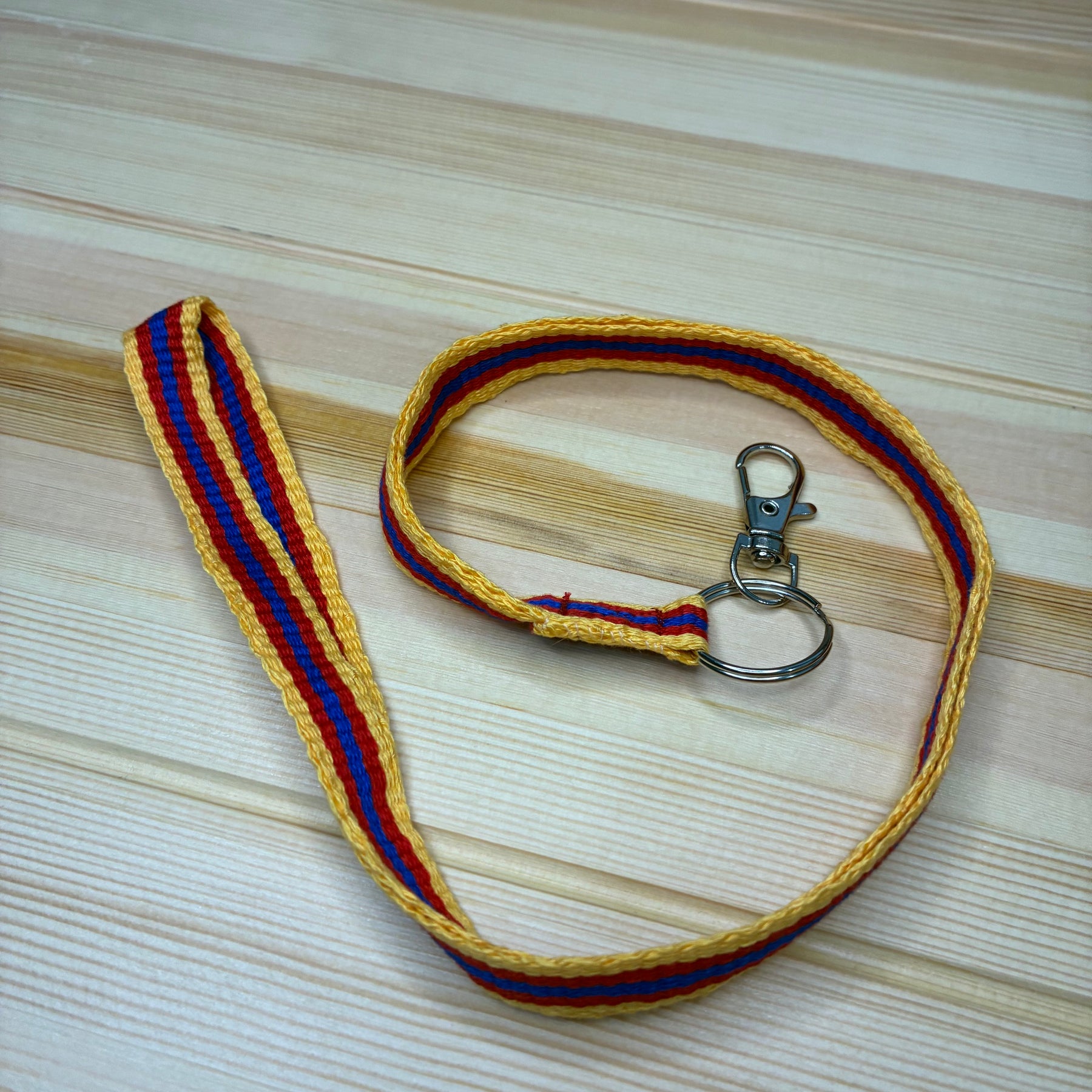A Little Loom Magic - Primary Brights Handwoven Lanyard