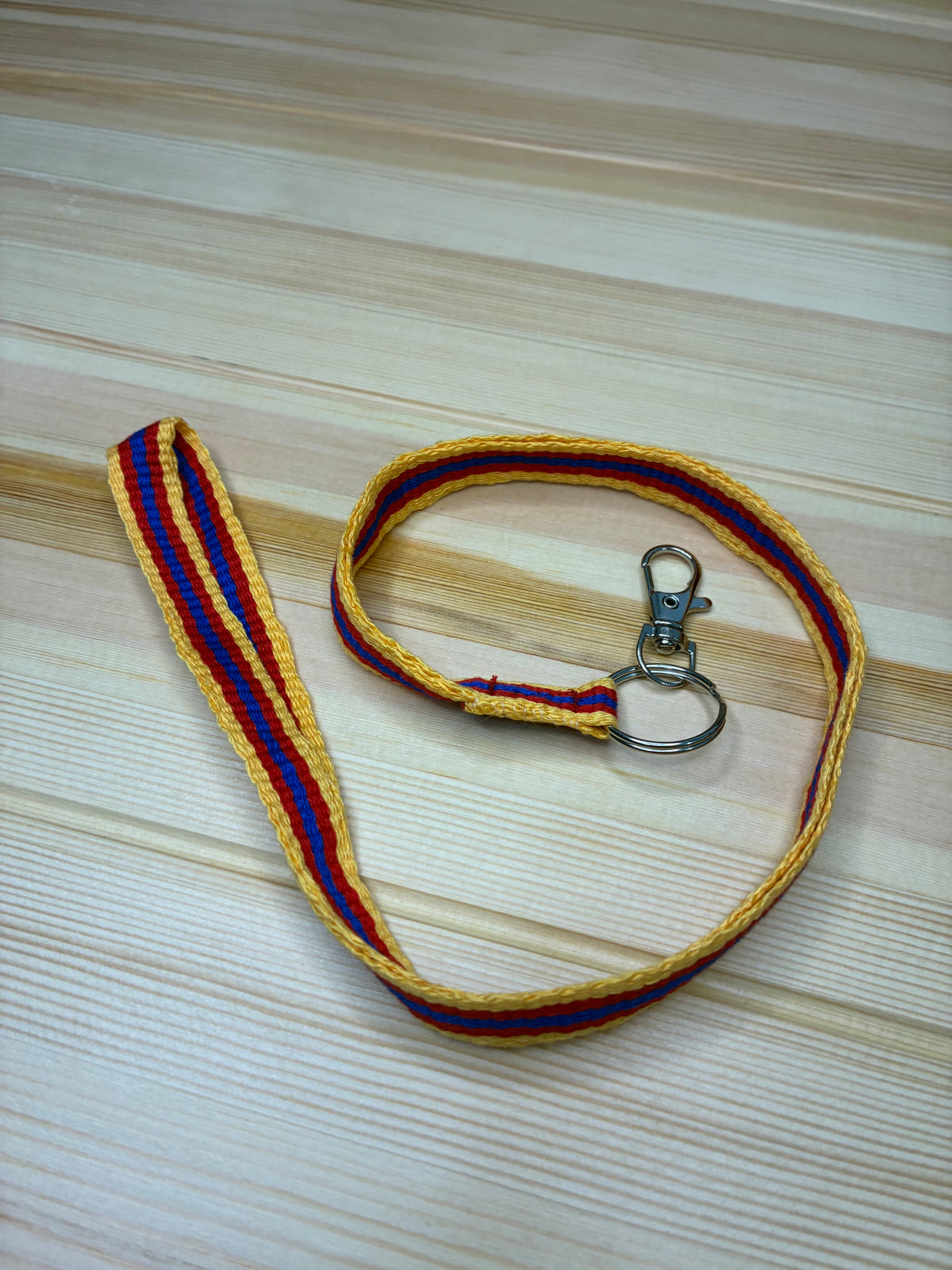 A Little Loom Magic - Primary Brights Handwoven Lanyard
