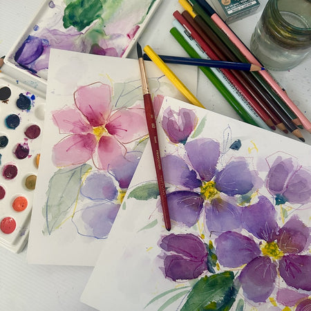 Watercolour Painting Tutorial ~ Loose Florals