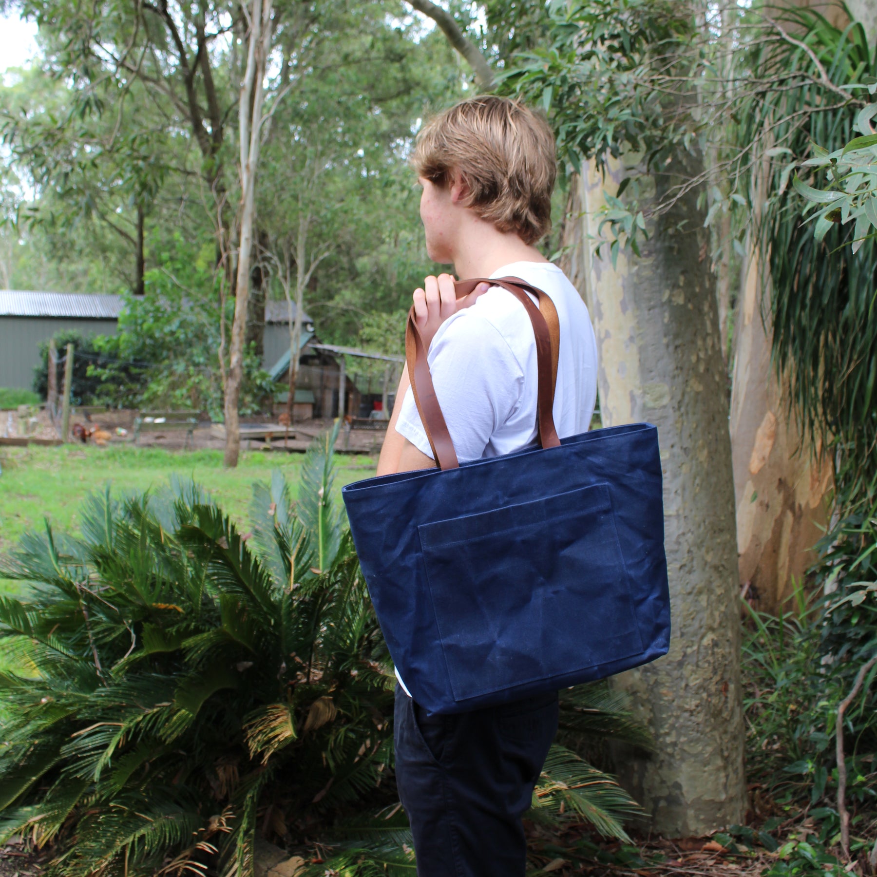 PDF Sewing Pattern Oaklands Waxed Fabric Tote Shopping Bag Instructions