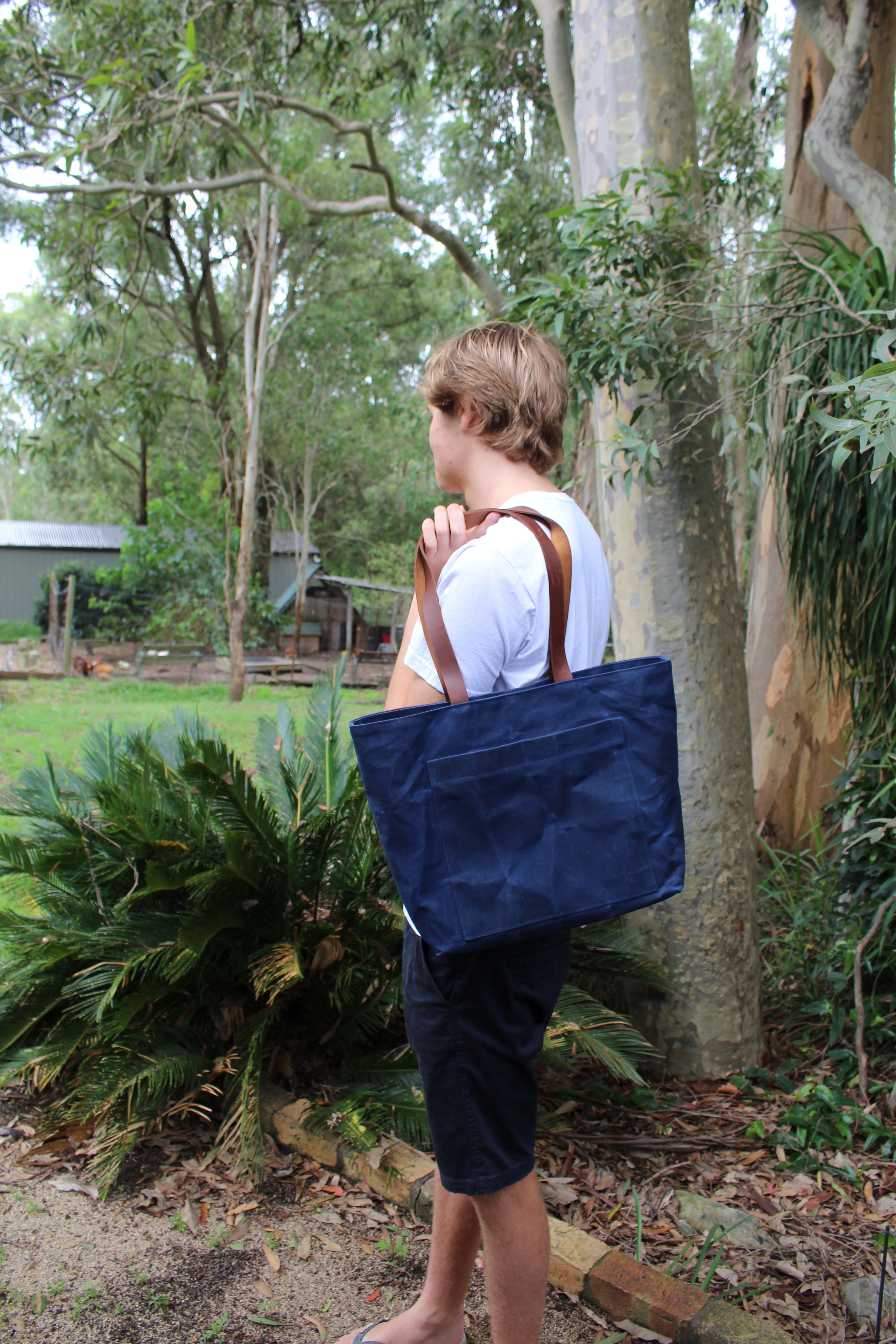 PDF Sewing Pattern Oaklands Waxed Fabric Tote Shopping Bag Instructions