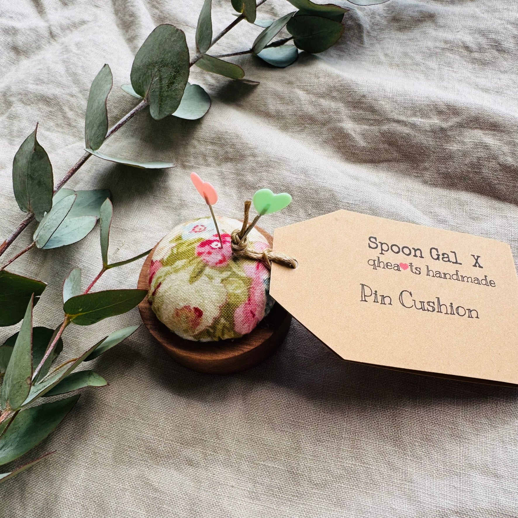 Handmade Pin Cushions - collaboration Spoon Gal X qhearts handmade