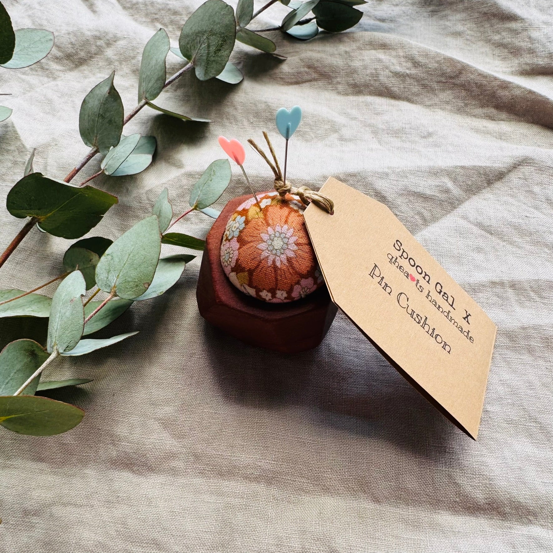 Handmade Pin Cushions - collaboration Spoon Gal X qhearts handmade