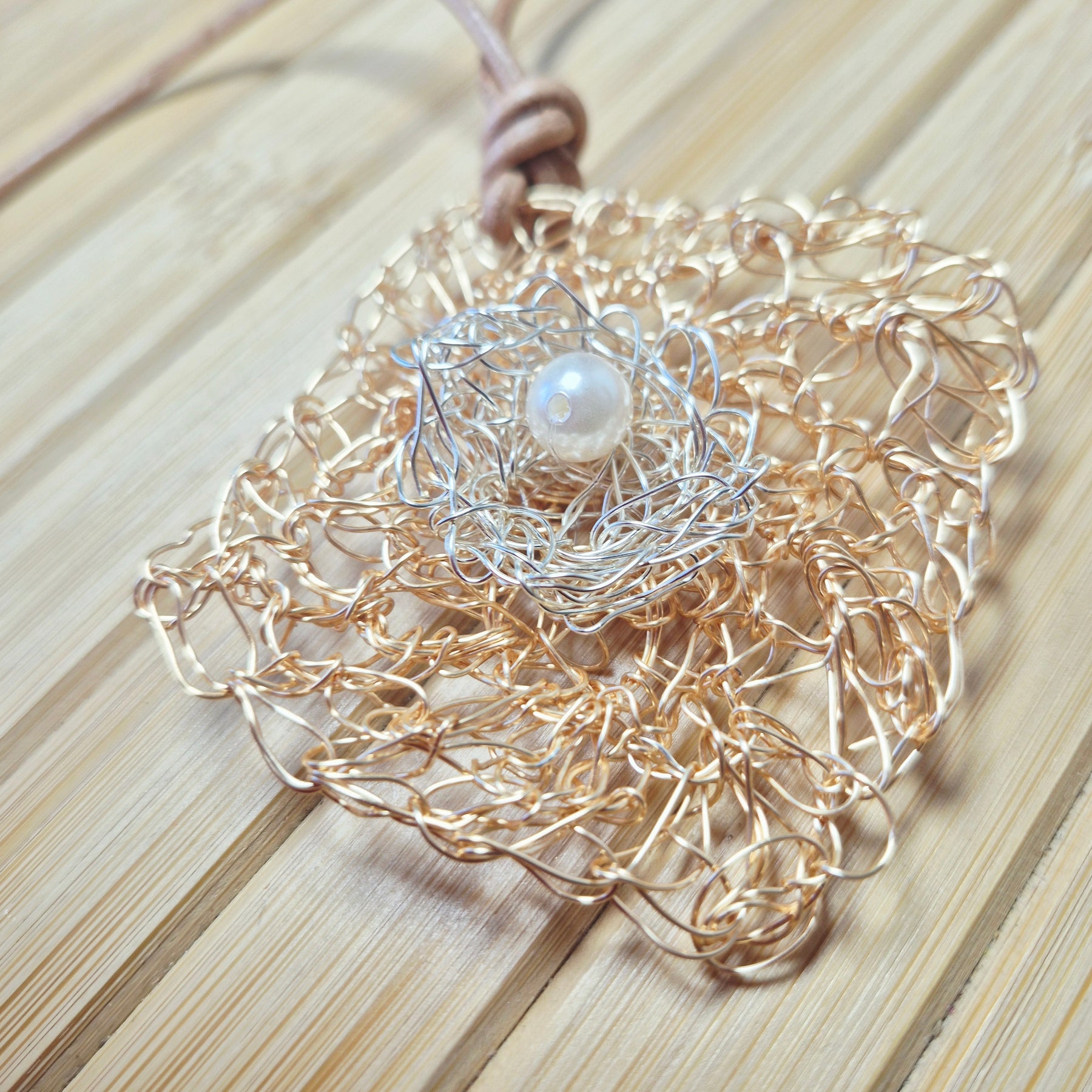 Wire crochet necklace