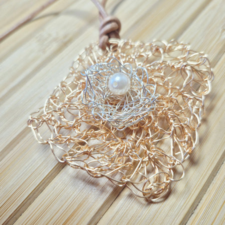 Wire crochet necklace