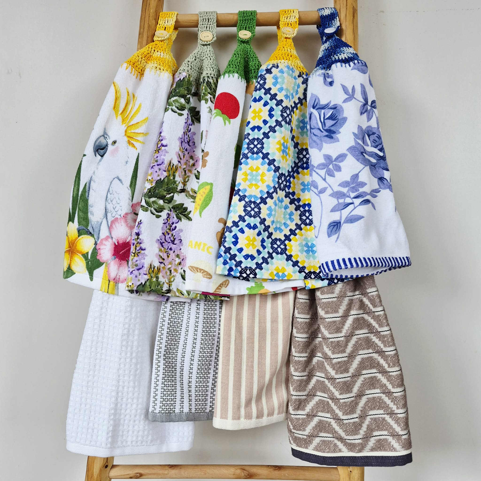 Kitchen Hand Towel | Hanging | Cotton | SINGLE LAYER | 9 Styles - 10-18