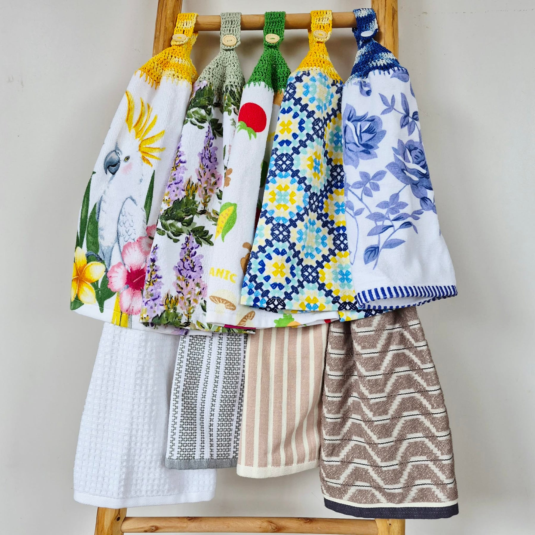 Kitchen Hand Towel | Hanging | Cotton | SINGLE LAYER | 9 Styles - 10-18