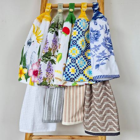 Kitchen Hand Towel | Hanging | Cotton | SINGLE LAYER | 9 Styles - 10-18