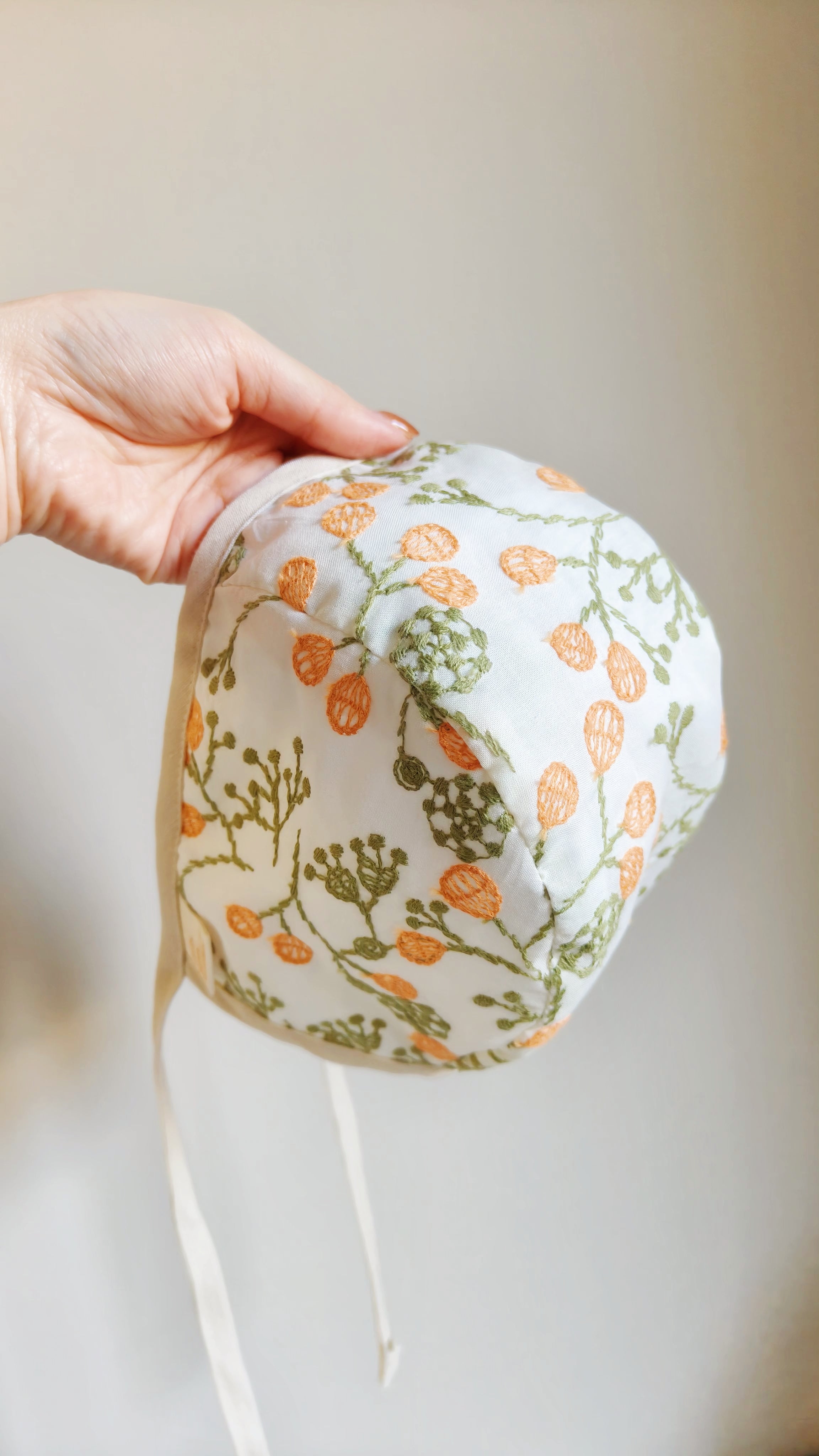 Baby Cotton Embroidery Bonnet