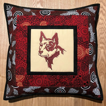 handmade Australian native quilted - red dog