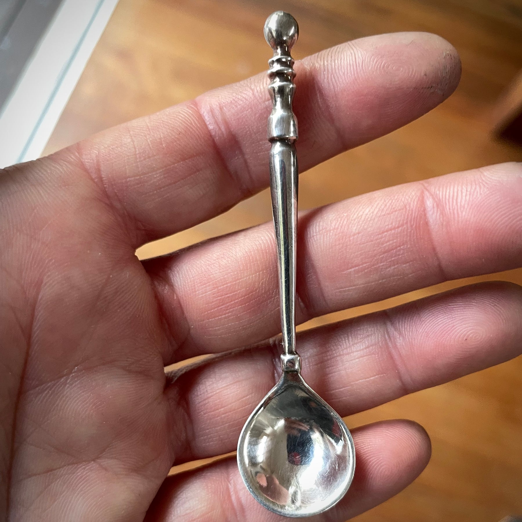 Sterling silver salt spoon