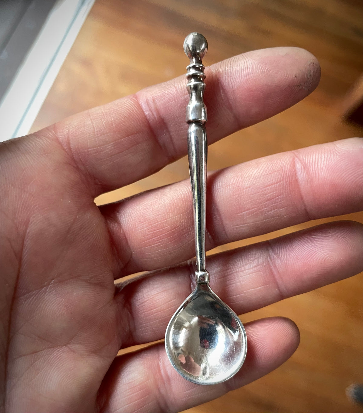 Sterling silver salt spoon