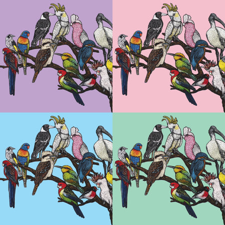 Bundle 4 Bendigo Birds on a Branch with Envelopes