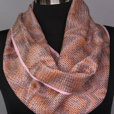 Handwoven Tencel™ Cowl - A Play of Colour and Light - Soft Pink