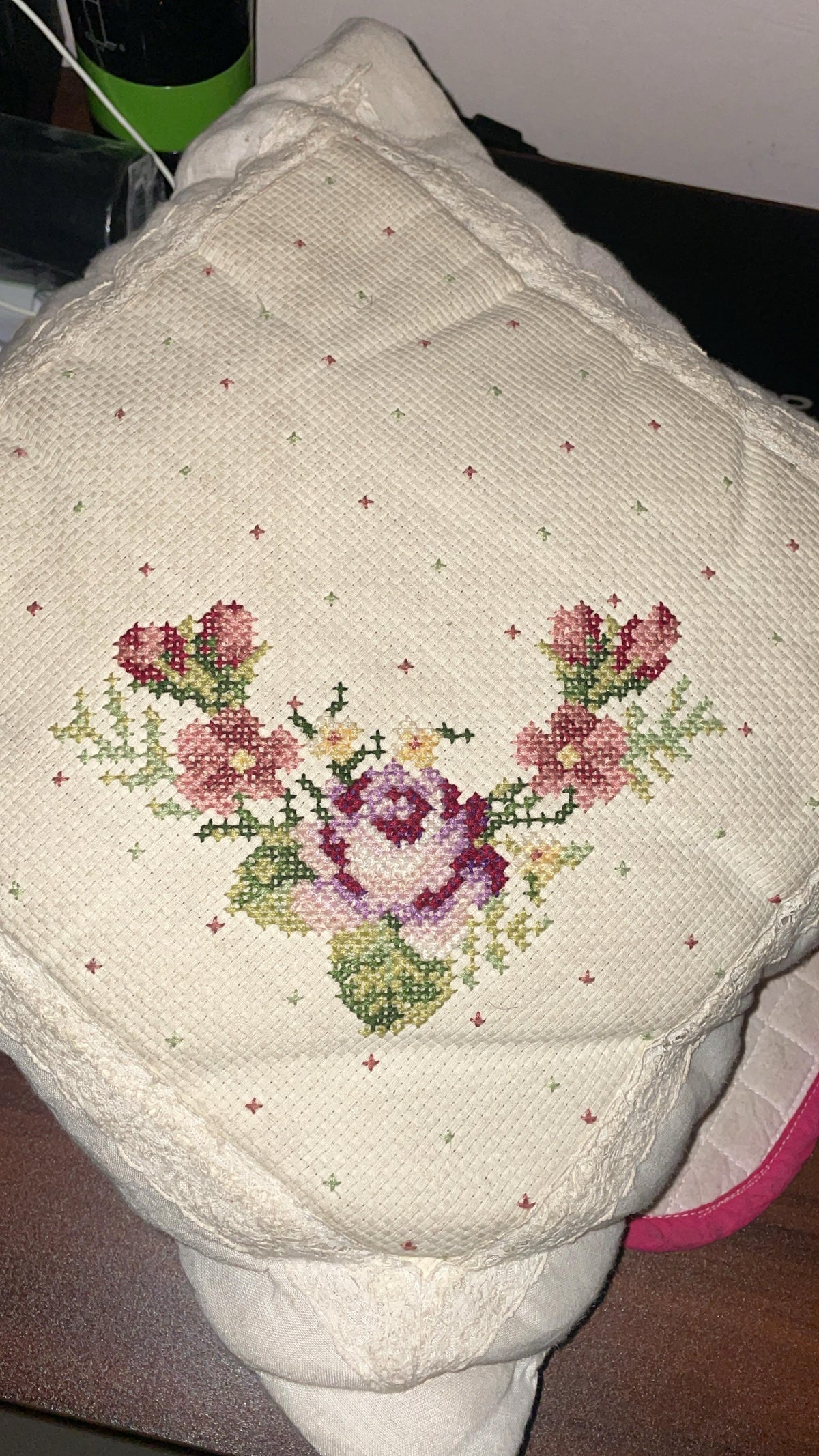 Wild Flower Embroidery Cushion Cover