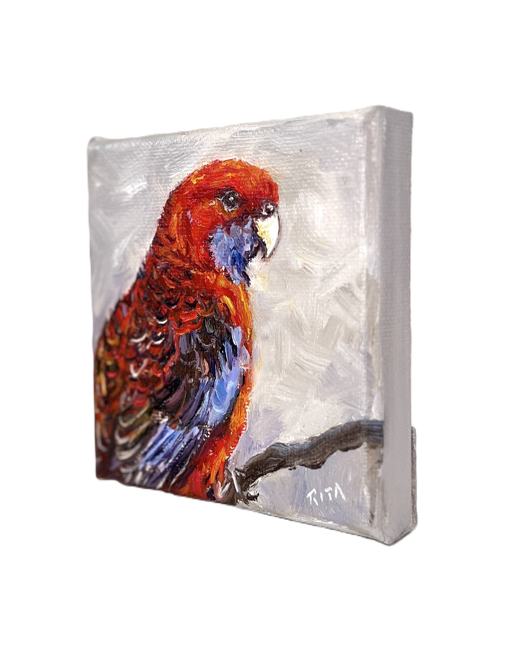 Original Australian Bird Mini Oil Painting