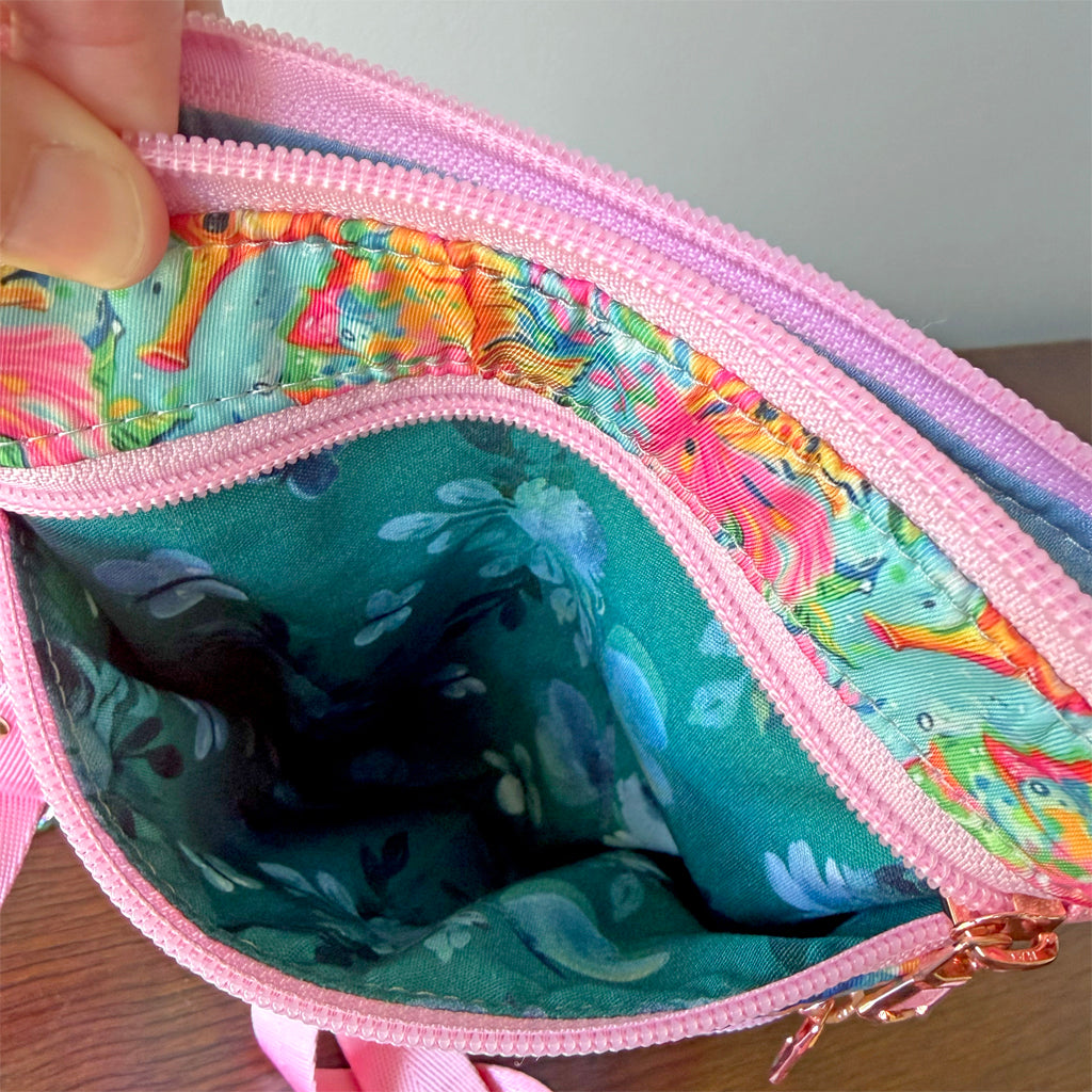 Handmade Seahorse Crossbody Bag | 3 Zip Festival & Everyday Bag