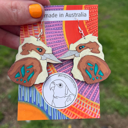 Kookaburra Head Earrings