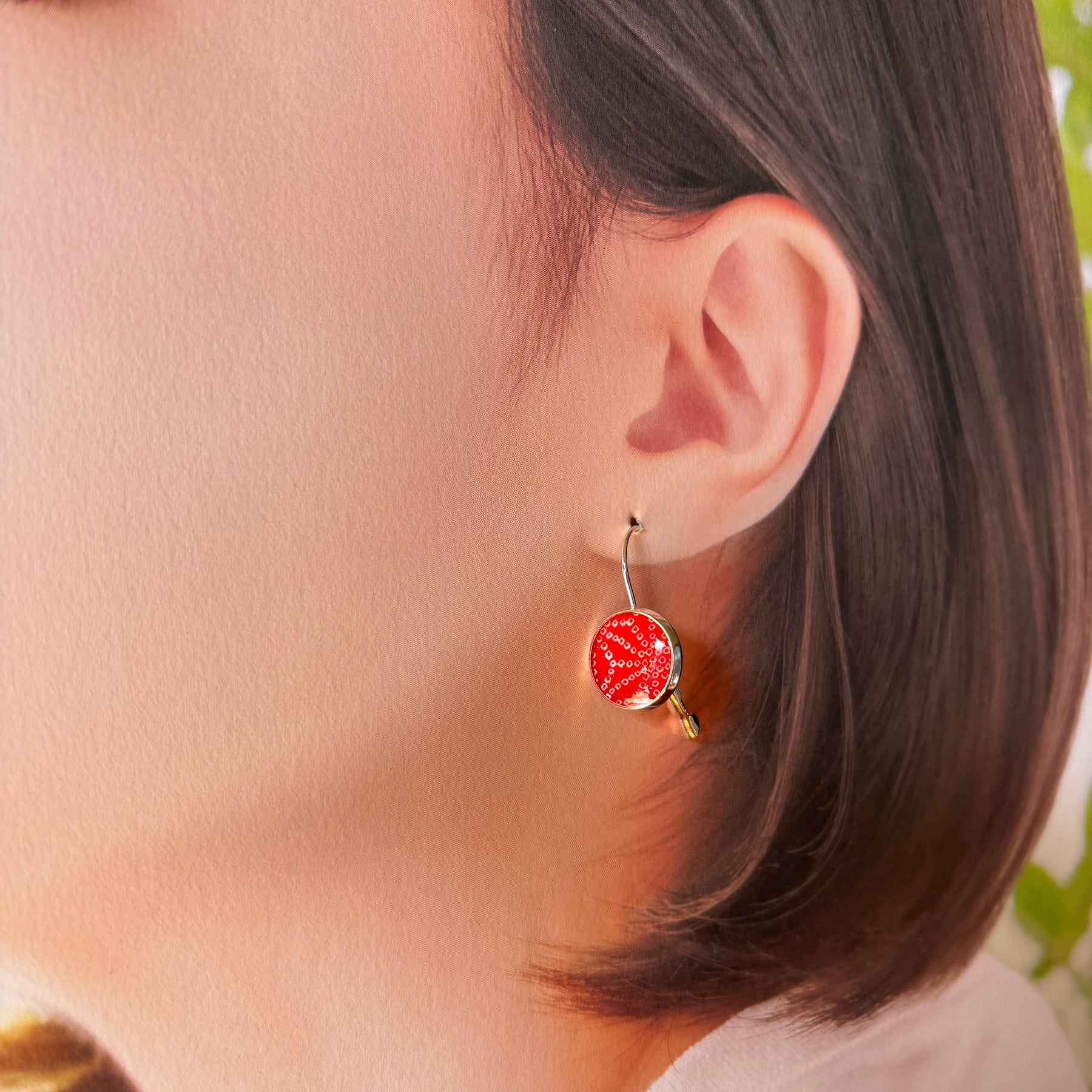 Japanese paper Resin earrings