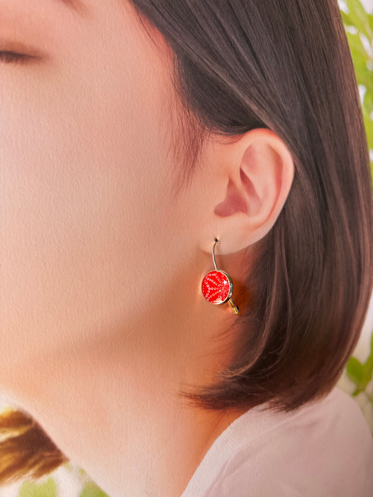 Japanese paper Resin earrings