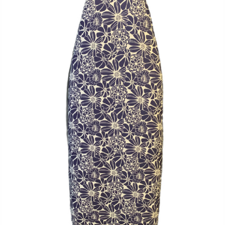 Navy Flower Padded ironing board cover