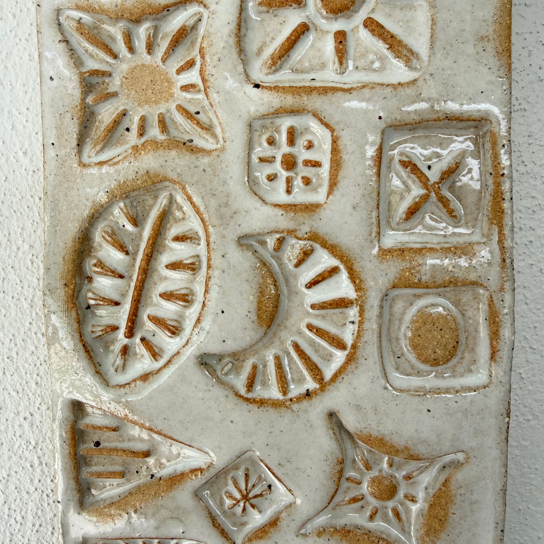 Ceramic Stamped Wall Art Tablet Small