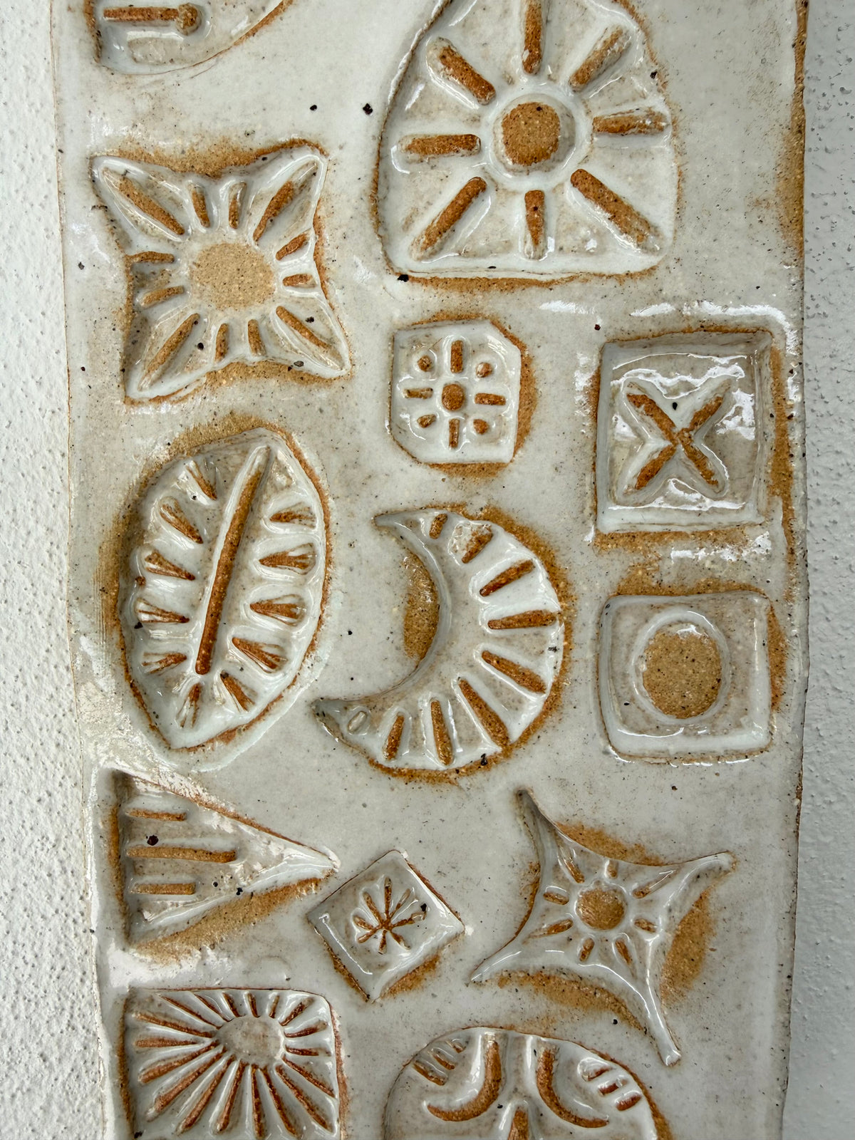 Ceramic Stamped Wall Art Tablet Small