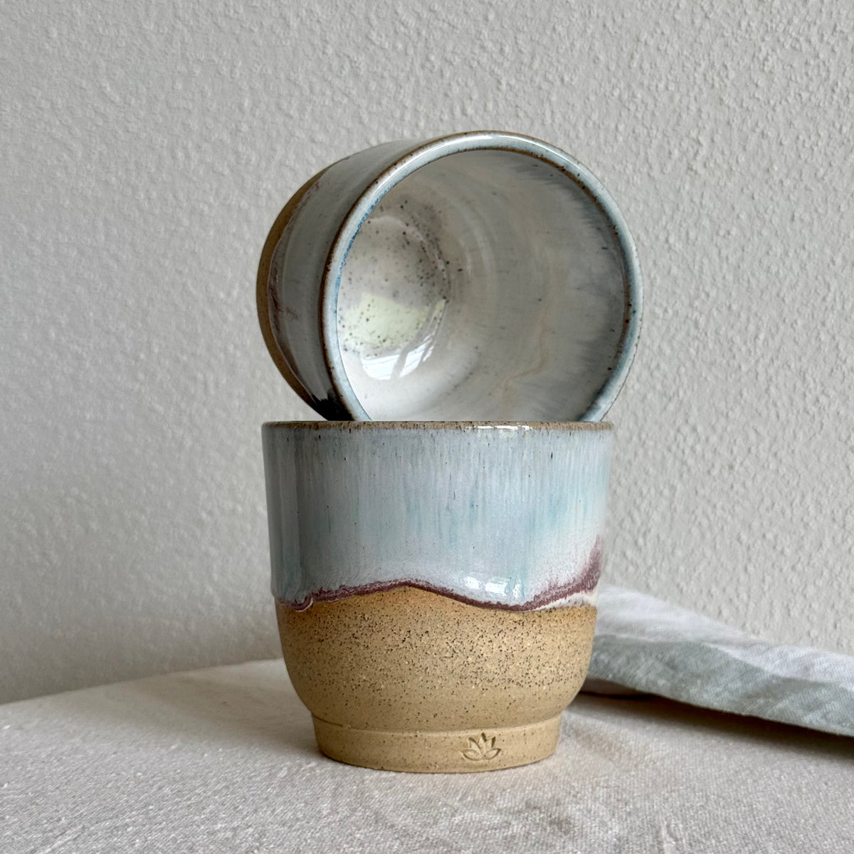 Cove Ceramic Tumbler - Handmade Handleless Cup - 320ml