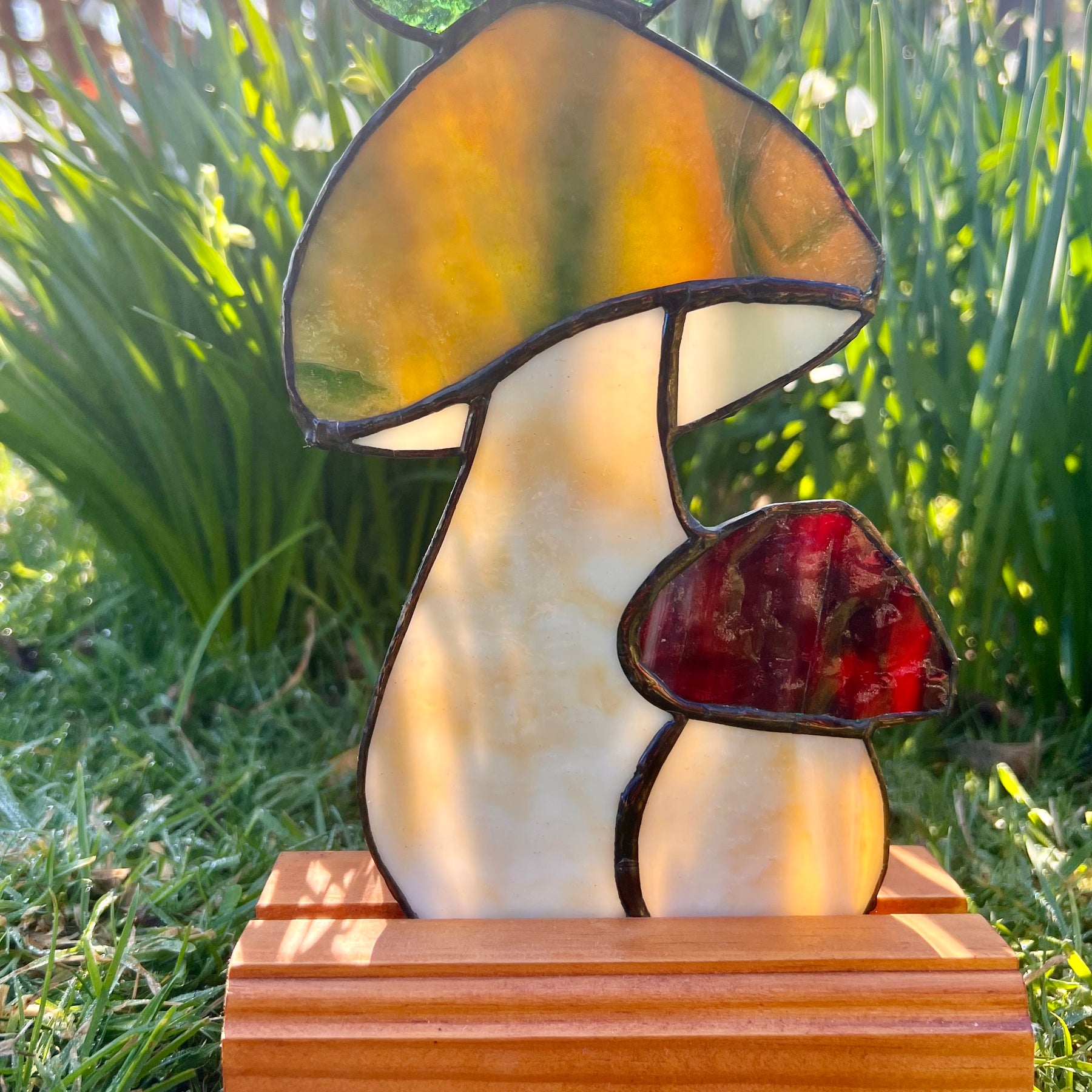 Stained glass mushrooms