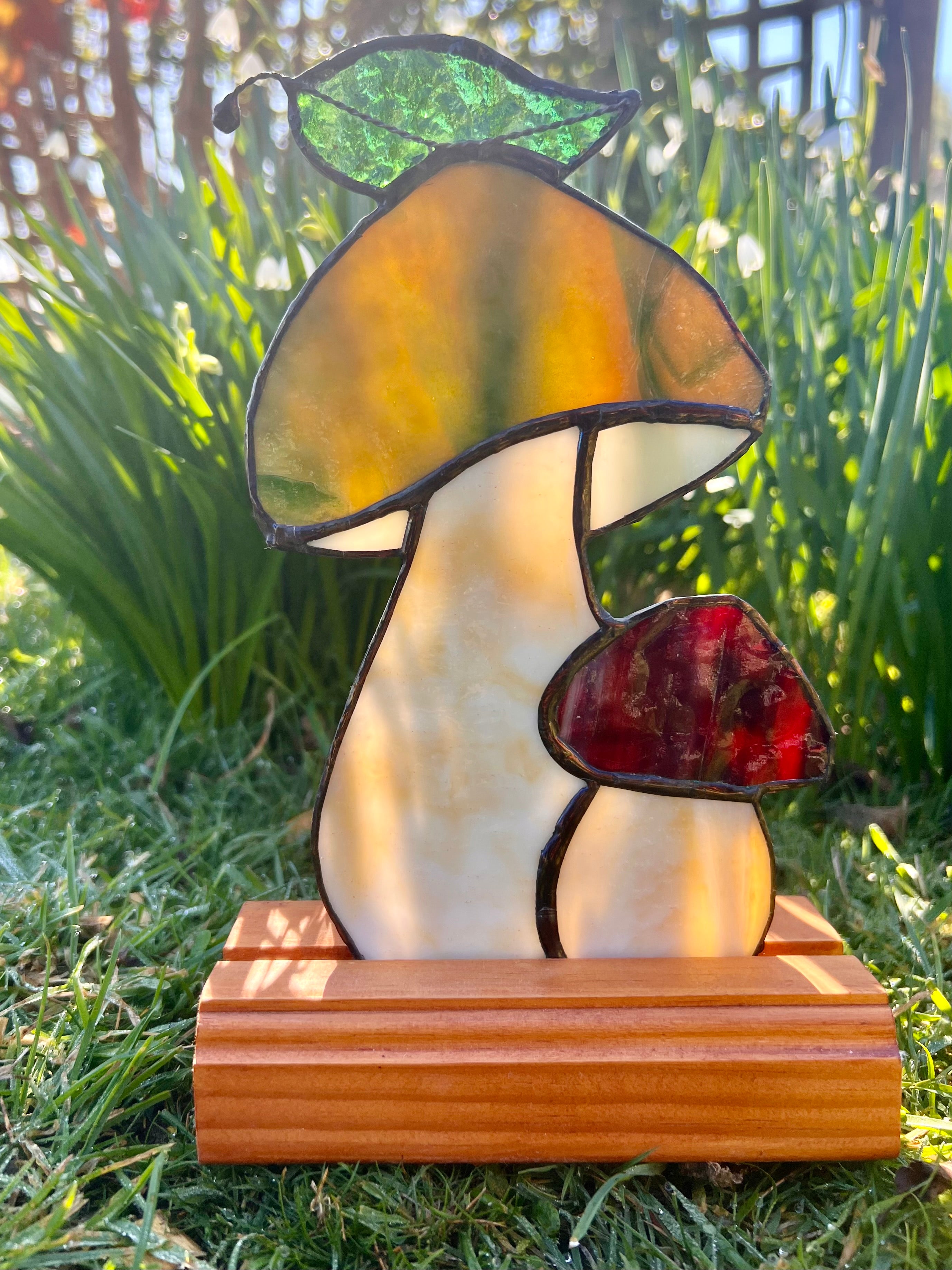 Stained glass mushrooms