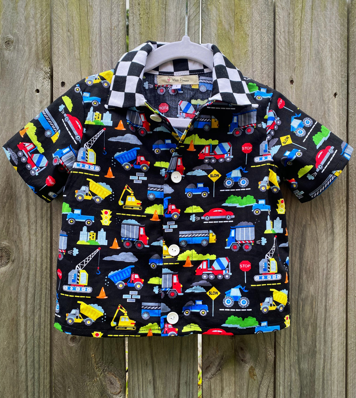 Size 1 Transport Button Up Shirt For a Toddler