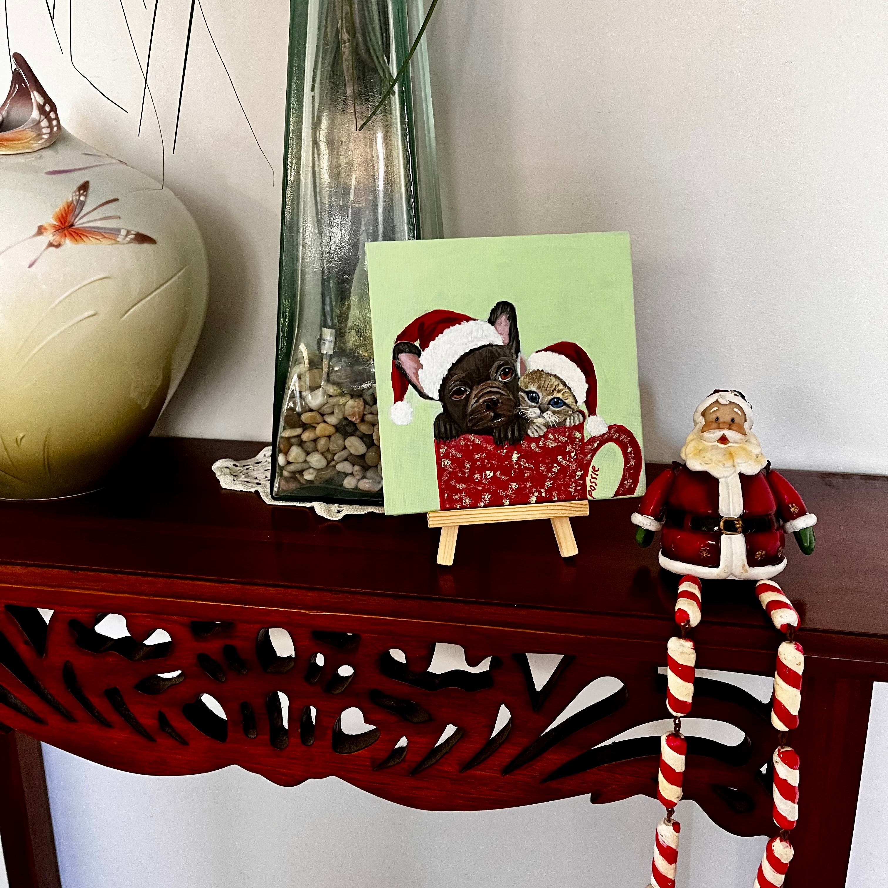 Pets in Christmas Hats