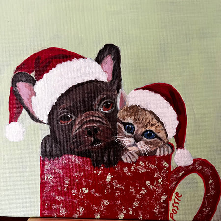 Pets in Christmas Hats