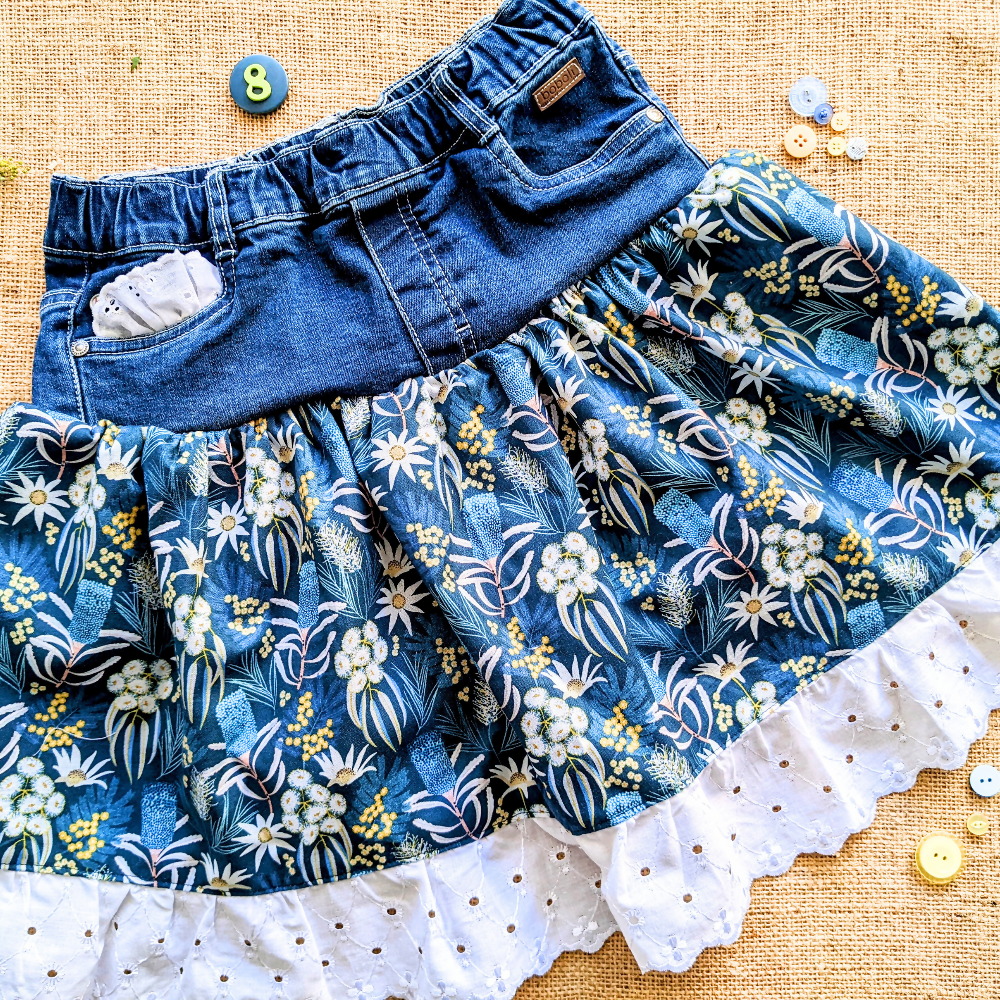 girls-upcycled-denim-skirt-size-8-australian-flowers-handmade-sewing-artist-the-denim-patch (6)