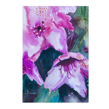 Mini Blooms #25 Rhododendron Original Watercolour Painting