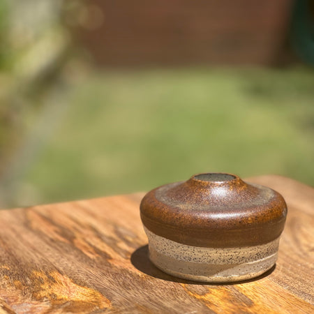 Leather and Stone - Bud Vase/Incense Stick Vessel